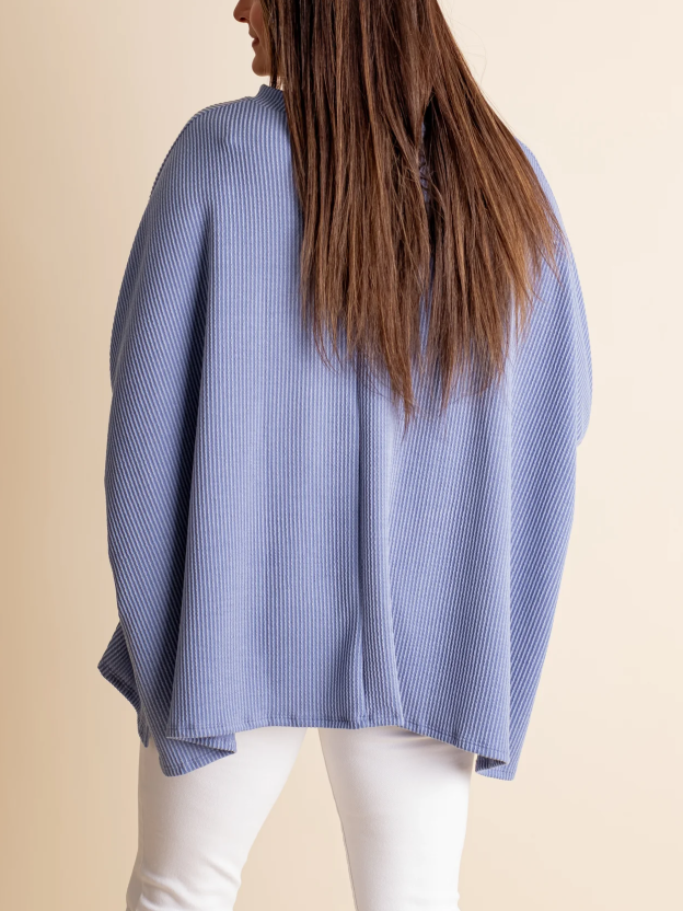 Women's Summer Half-sleeved Ribbed Oversized Top