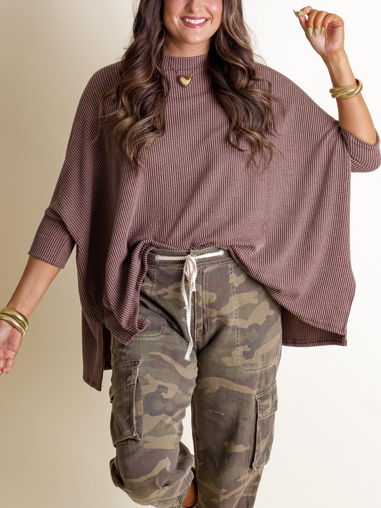 Women's Summer Half-sleeved Ribbed Oversized Top