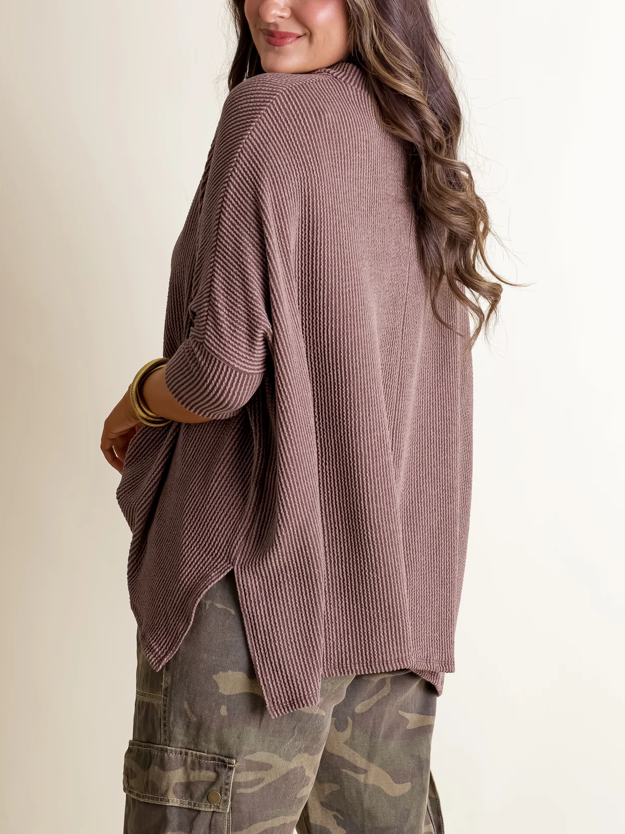 Women's Summer Half-sleeved Ribbed Oversized Top