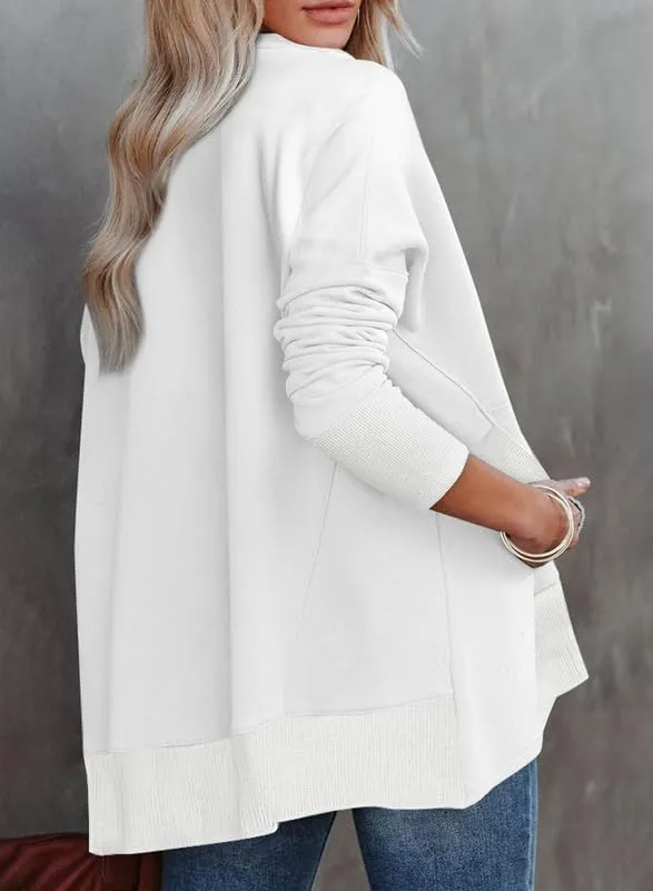 ✨Women's Zippered Casual Oversized Sweatshirt Kangaroo Pocket Top(Buy 2 Free Shipping)