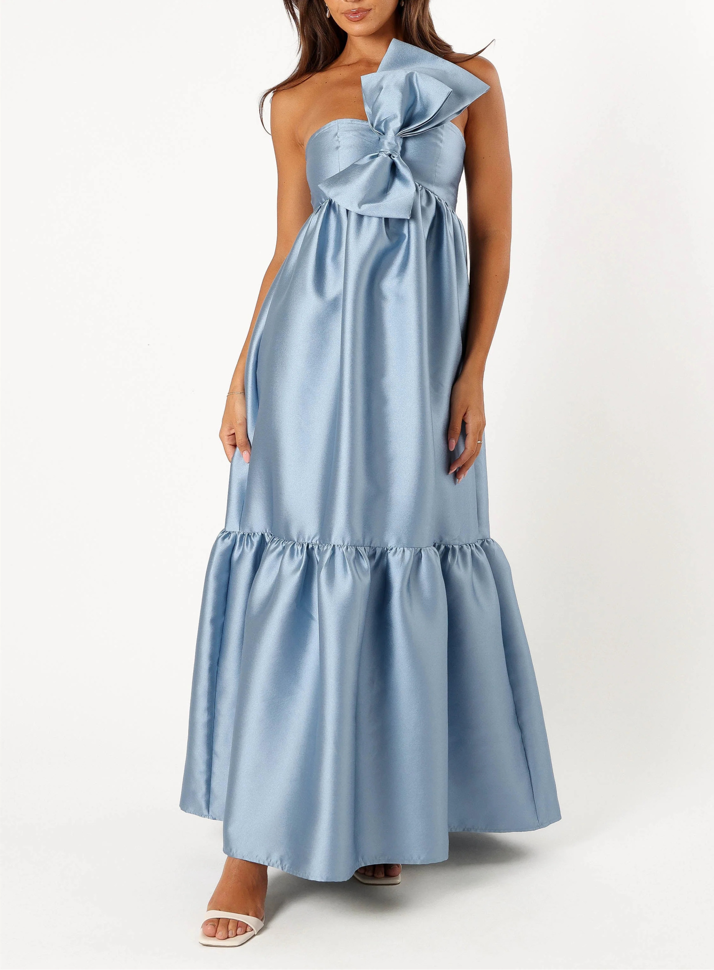 Women's One-Shoulder Bow Front Maxi Dress（Buy 2 Free Shipping)