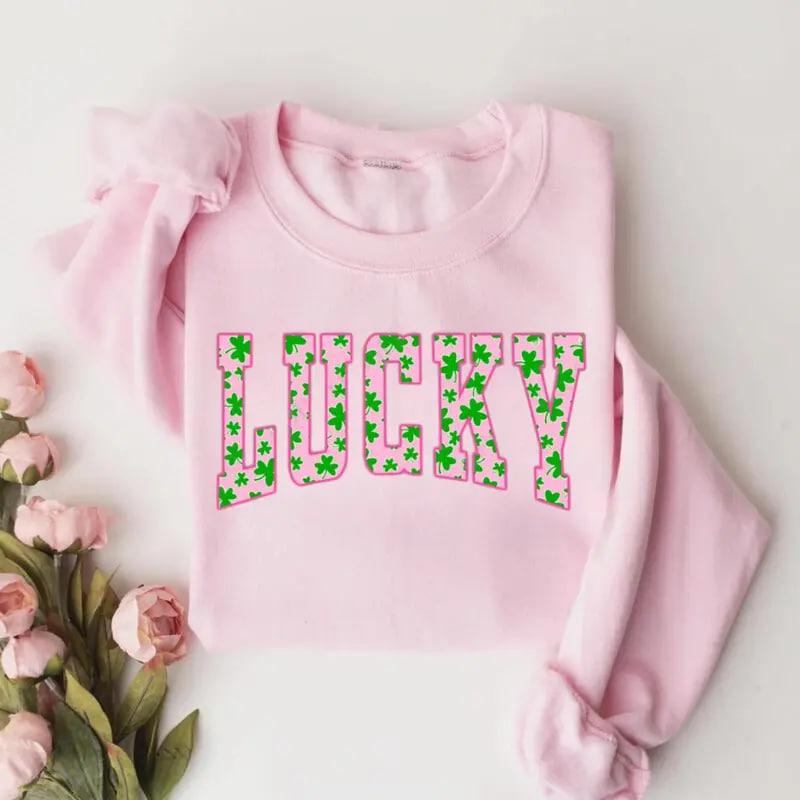 Lucky Clover sweatshirt with green shamrock design
