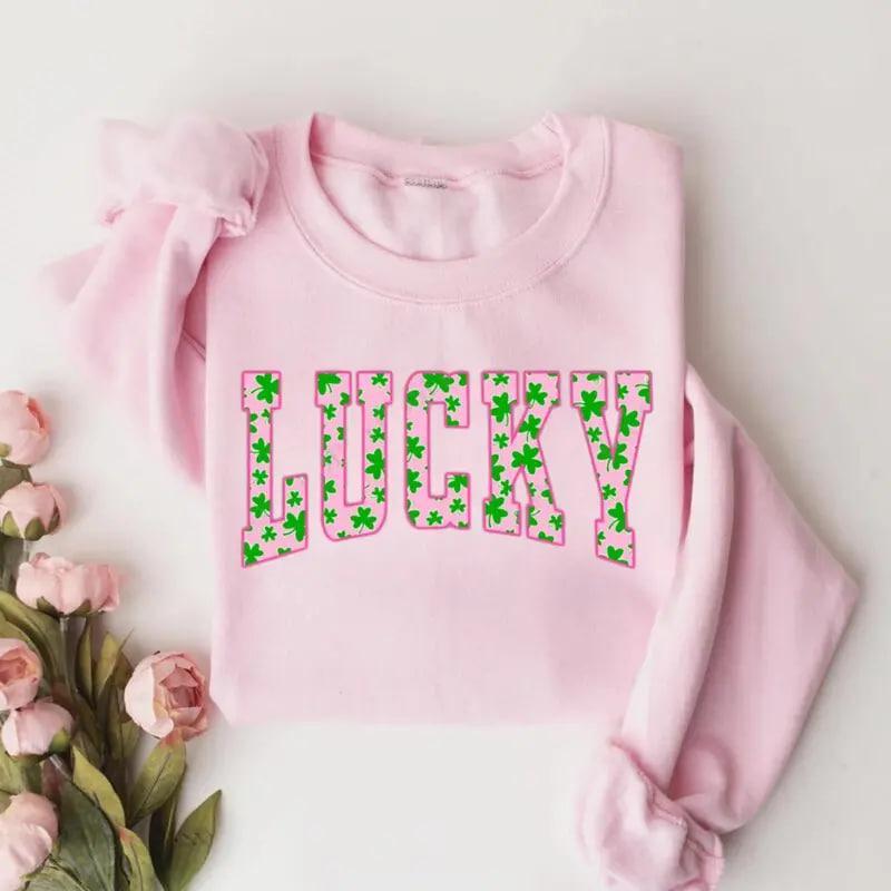 Lucky Clover sweatshirt with green shamrock design