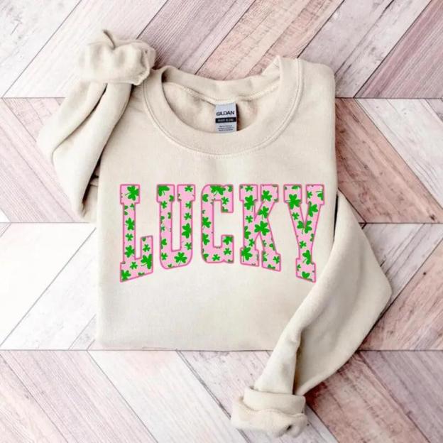 Lucky Clover sweatshirt with green shamrock design