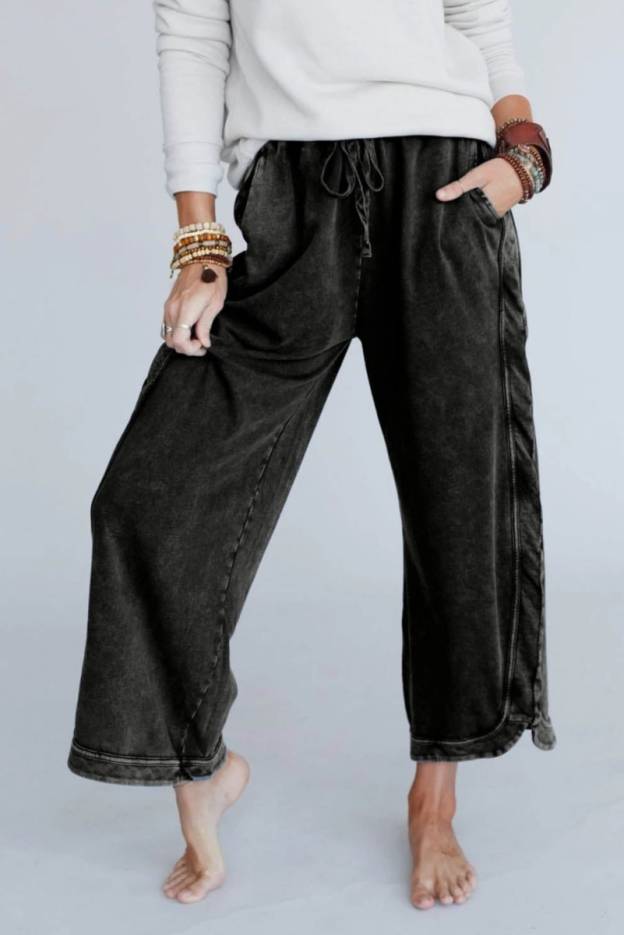 So Comfy Wide Leg Pant Cropped Length (buy 2 free shipping)