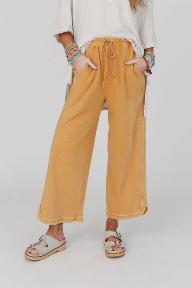 So Comfy Wide Leg Pant Cropped Length (buy 2 free shipping)