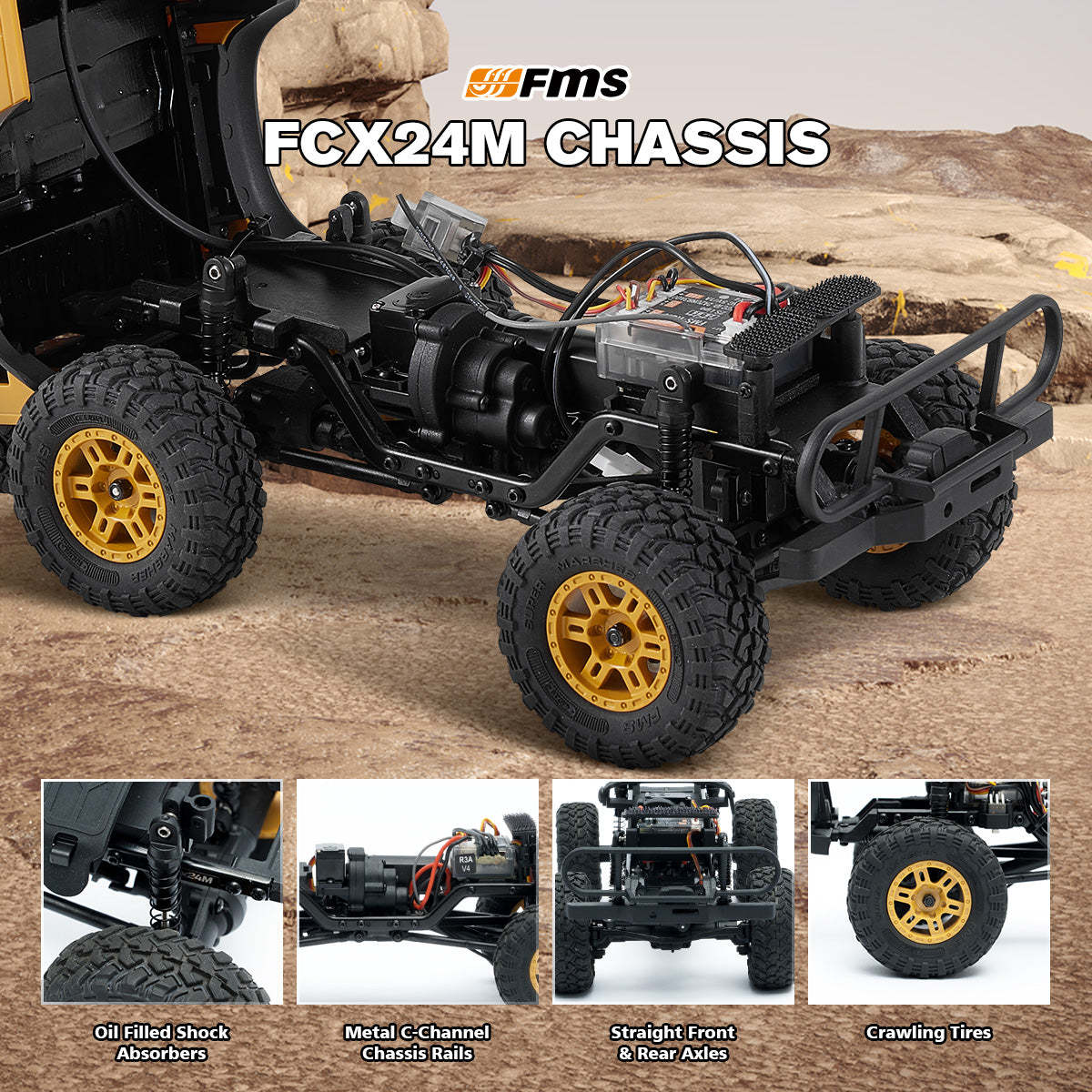 FMS 1:24 FCX24M Land Rover Camel Trophy Edition RTR