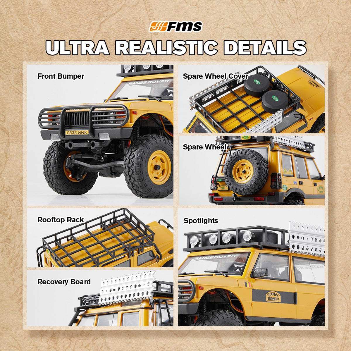 FMS 1:24 FCX24M Land Rover Camel Trophy Edition RTR