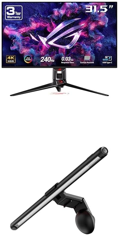 Swift 32” 4K OLED Gaming Monitor (PG32UCDM) - UHD (3840 x 2160), QD-OLED, 240Hz, 0.03ms, G-SYNC Compatible, Custom Heatsink, Graphene Film, 99% DCI-P3, True 10-bit, 90W USB-C