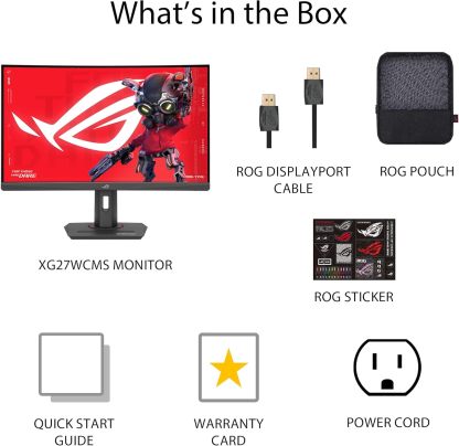 Strix 25” (24.5” viewable) Esports Gaming Monitor (XG259QNS) - Full HD, 380Hz, 0.3ms, Fast IPS, Extreme Low Motion Blur Sync, FreeSync Premium, DisplayWidget, Ergonomic, 3 yr Warranty