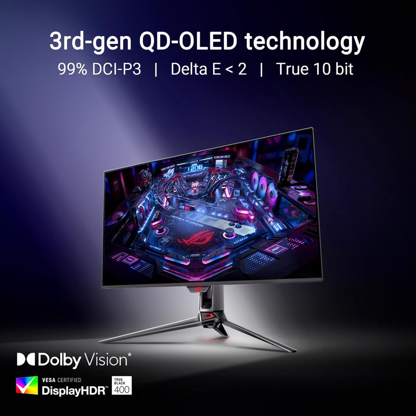 Swift 32” 4K OLED Gaming Monitor (PG32UCDMR) ― 4K (3840 x 2160), QD-OLED, 240Hz, 0.03ms, G-SYNC Compatible, 99% DCI-P3, USB-C 90W, DisplayWidget, DisplayPort 2.1, 3 yr Warranty