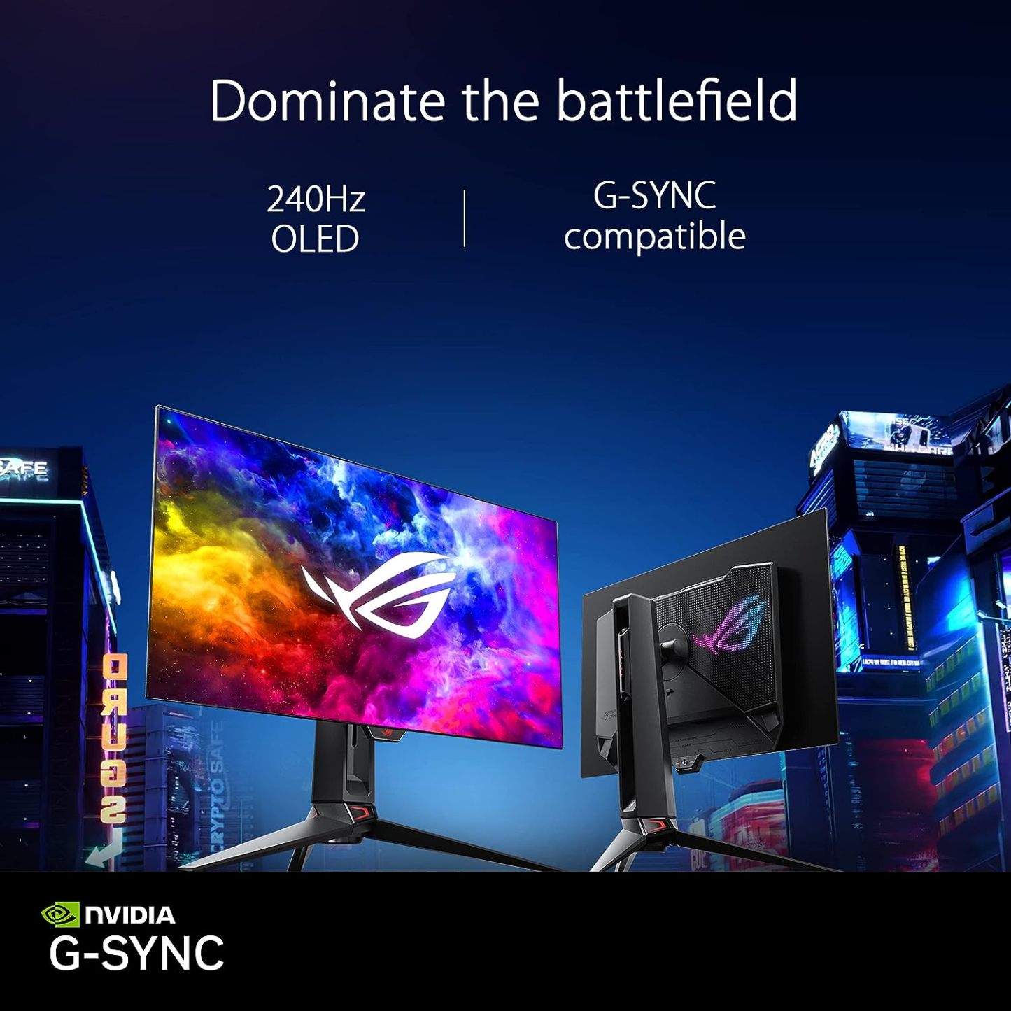 Swift 32” 4K OLED Gaming Monitor (PG32UCDM) - UHD (3840 x 2160), QD-OLED, 240Hz, 0.03ms, G-SYNC Compatible, Custom Heatsink, Graphene Film, 99% DCI-P3, True 10-bit, 90W USB-C