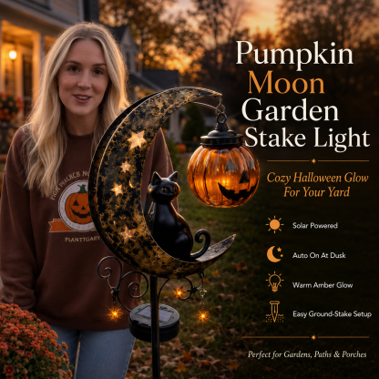 🎃Halloween Early Bird Special Sale 70% OFF-Pumpkin Moon Garden Stake Light