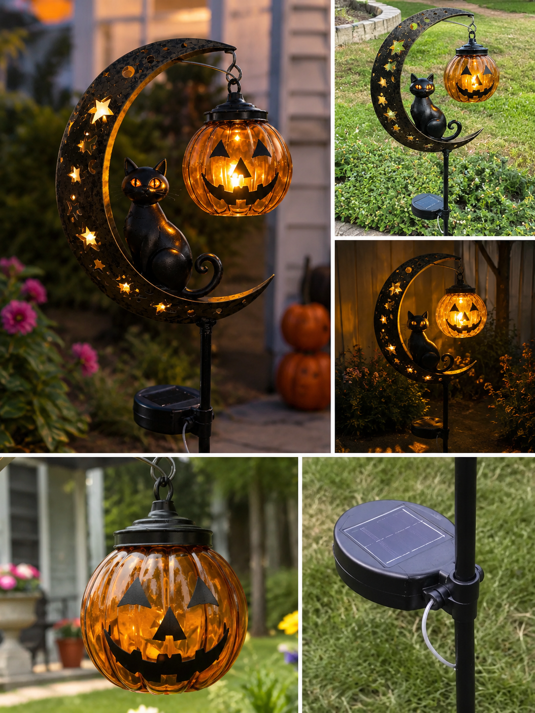 🎃Halloween Early Bird Special Sale 70% OFF-Pumpkin Moon Garden Stake Light
