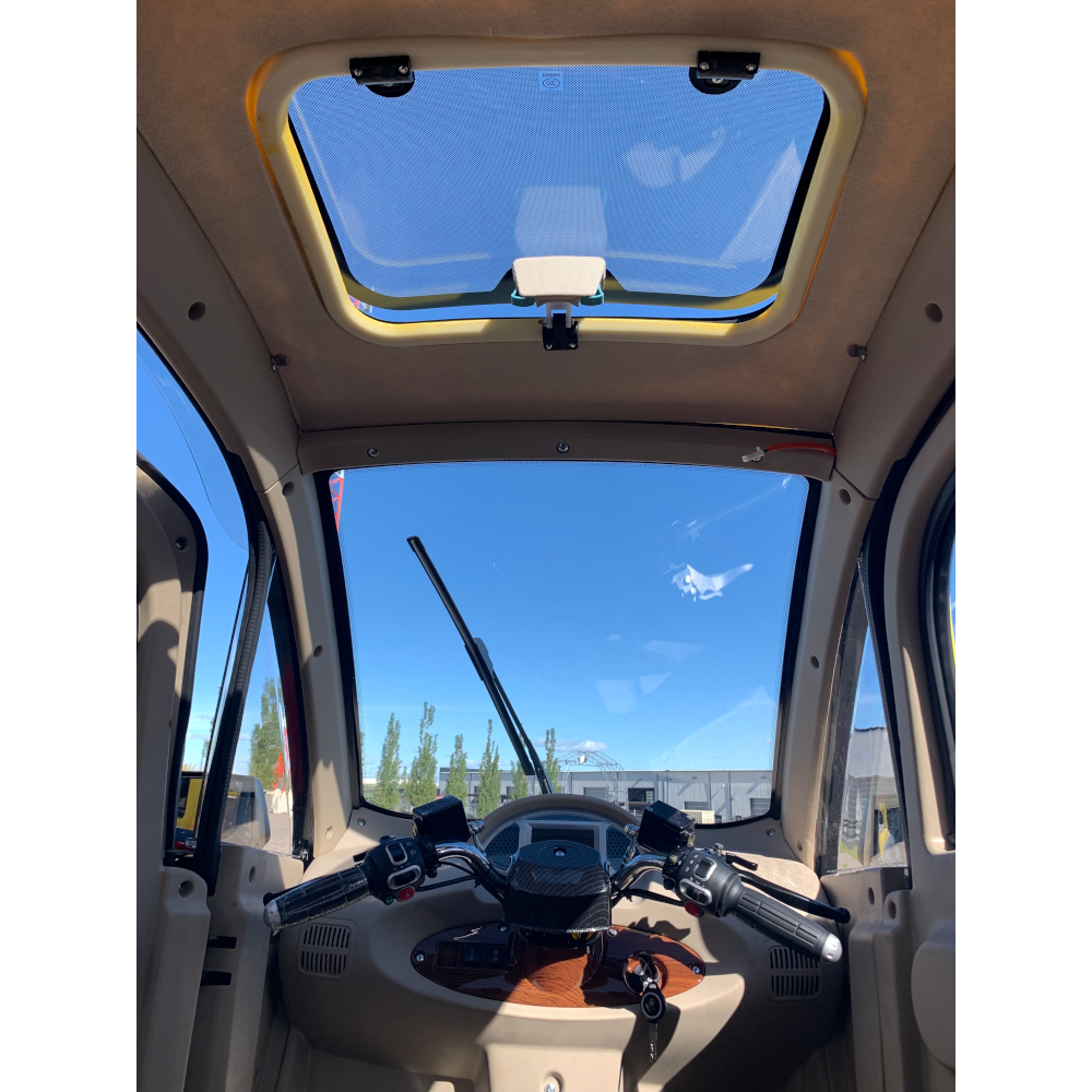 GIO All-Season Enclosed Mobility Scooter - Red - With Winter Heater & Summer Fan