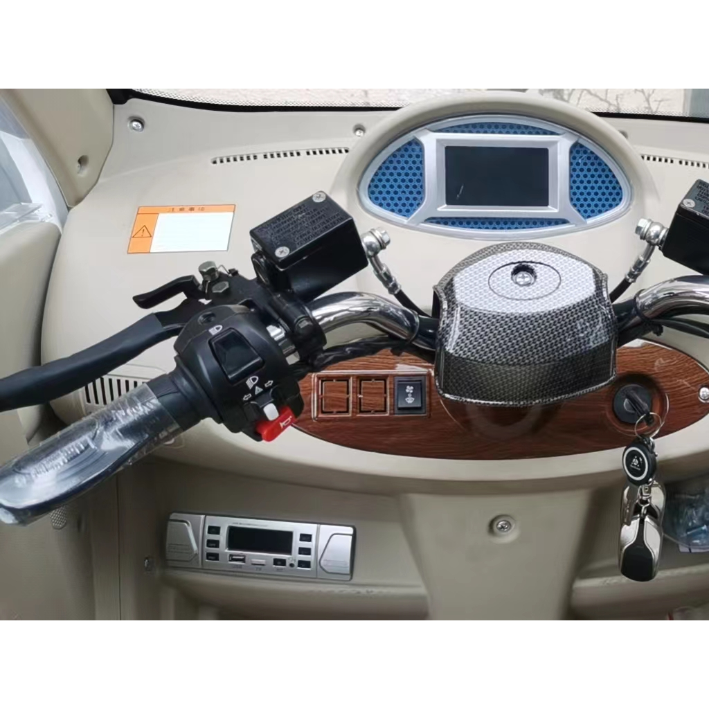 GIO All-Season Enclosed Mobility Scooter - Red - With Winter Heater & Summer Fan