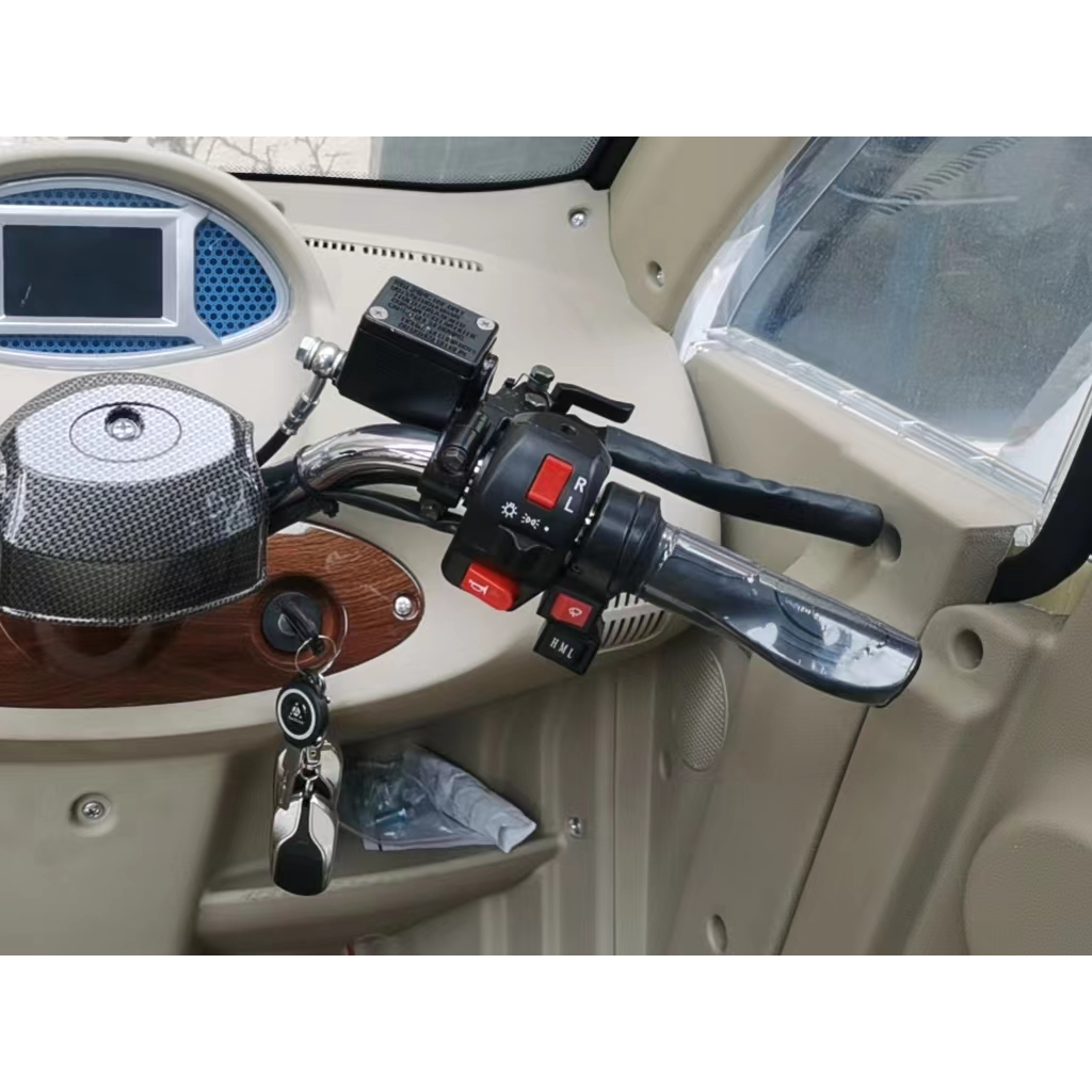 GIO All-Season Enclosed Mobility Scooter - Red - With Winter Heater & Summer Fan