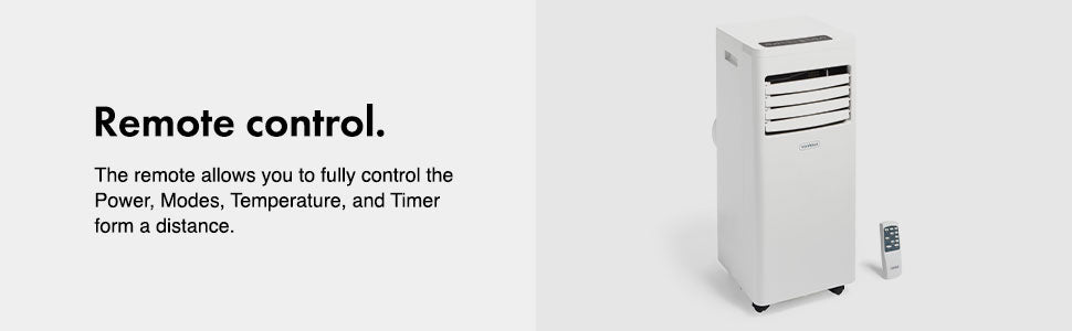Remote control the remote allows you to fully control the power modes temperature and timer