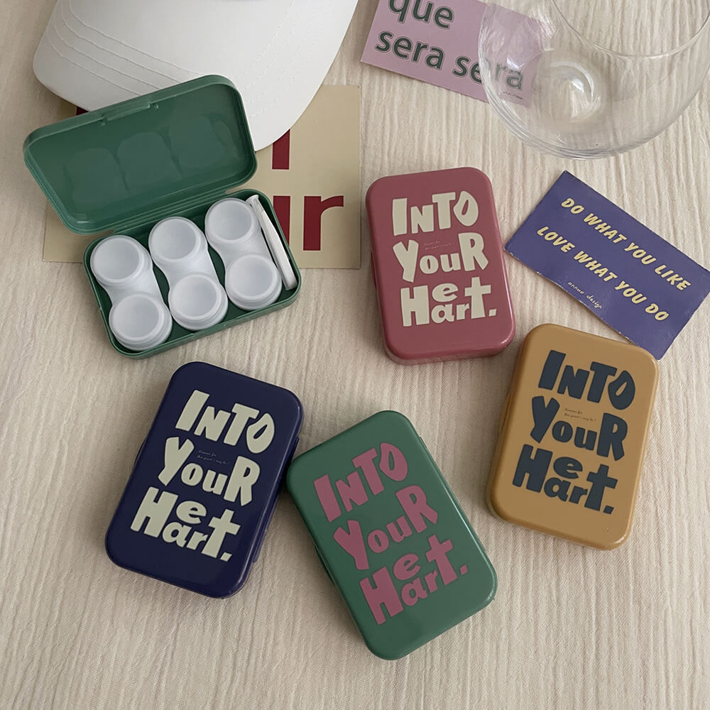 3-Pair Into Your Heart Portable Contact Lens Box