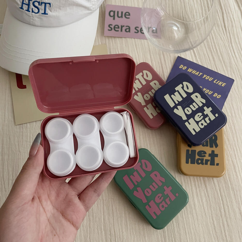 3-Pair Into Your Heart Portable Contact Lens Box