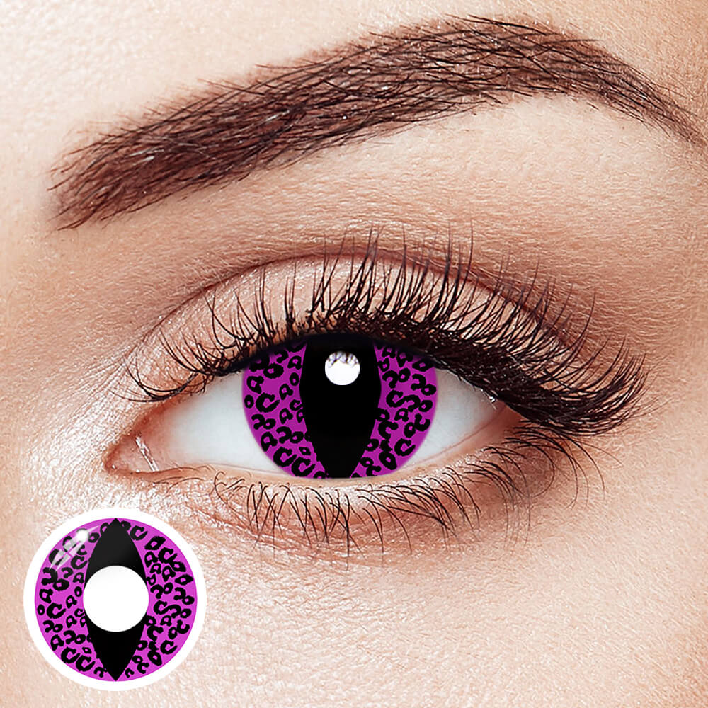 【Halloween&Cosplay】Cat Eye Leopard Purple