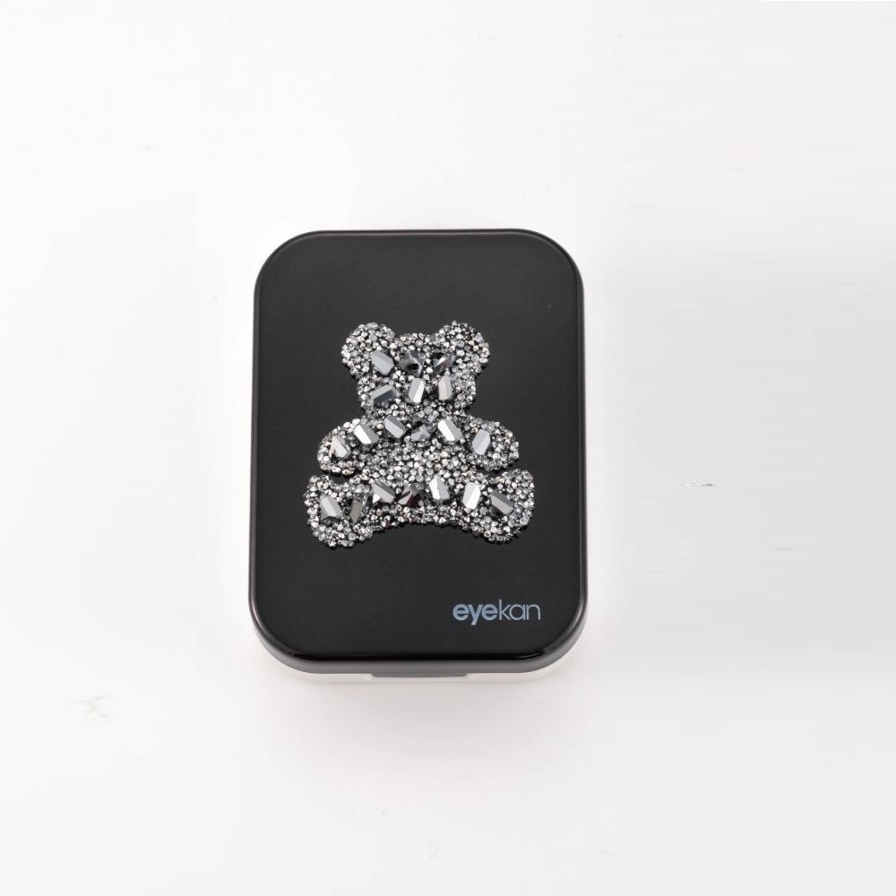 2 Pair Black Bear Contact Lens Case
