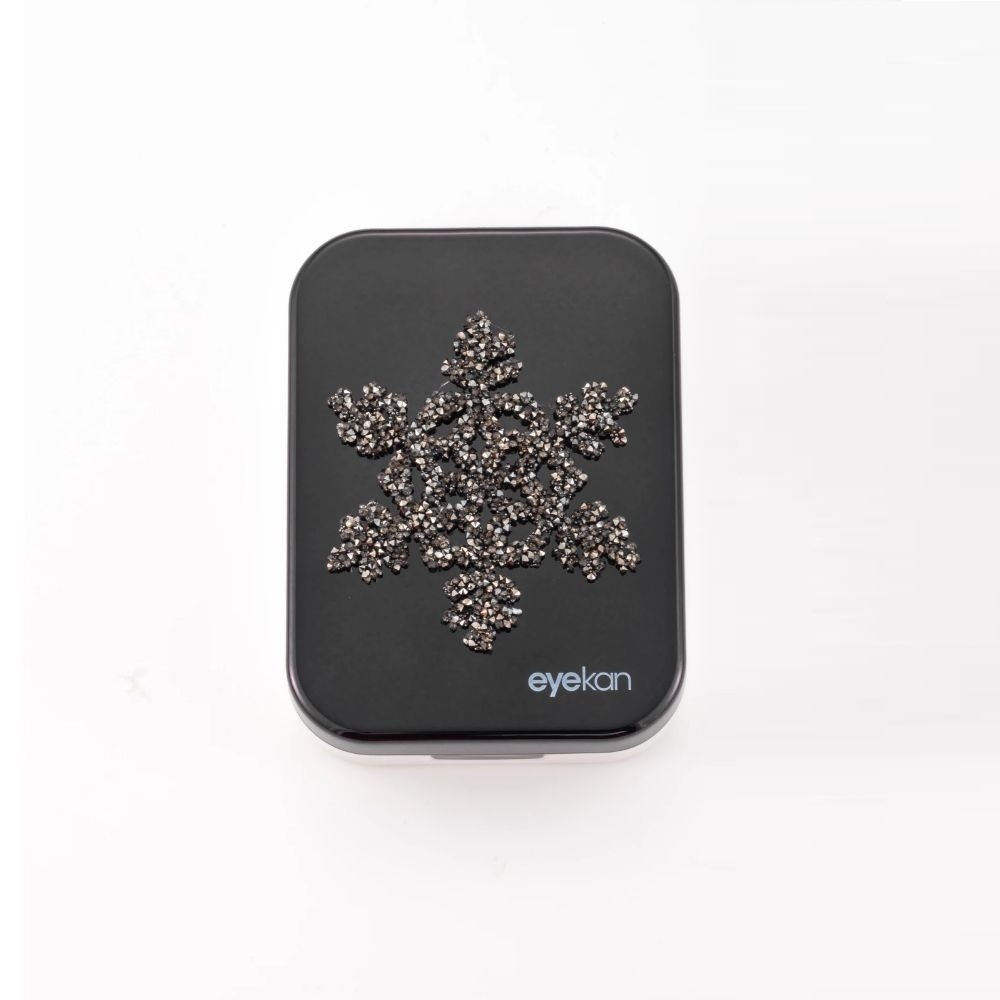 2 Pair Black Snow Contact Lens Case