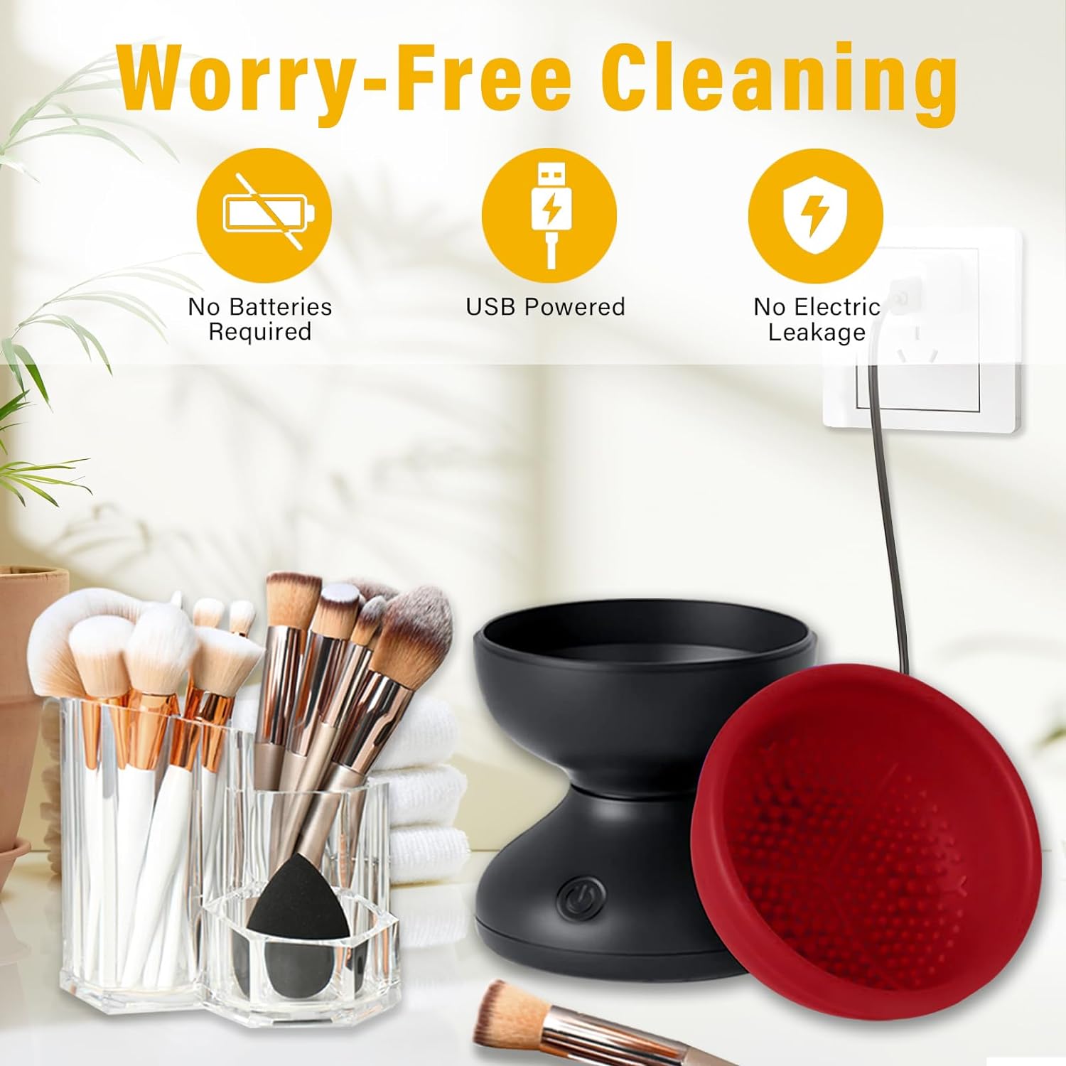 Makeup Brush Cleaner Machine with USB Charge