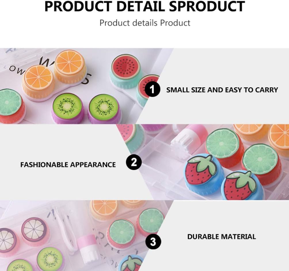 Cute Fruit Contacts Case Container Holder Storage Box 6 Pack 