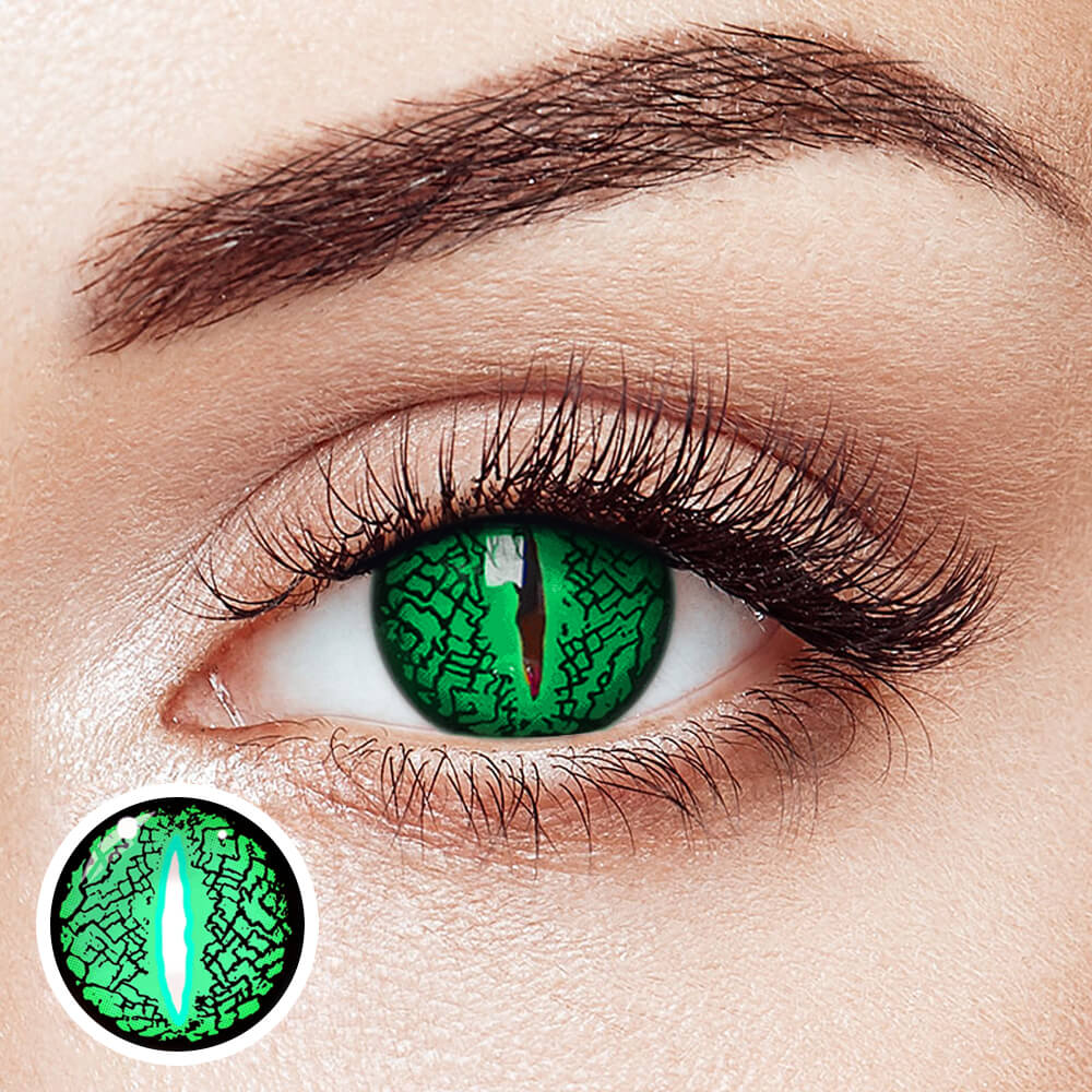 【Halloween&Cosplay】Lizard Eye Green