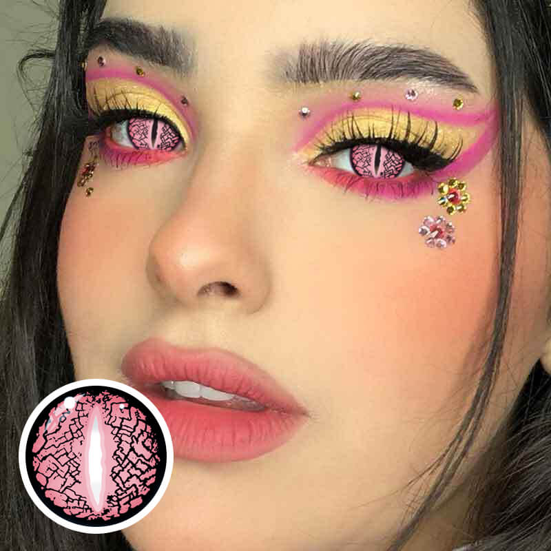 【Halloween&Cosplay】Lizard Eye Pink