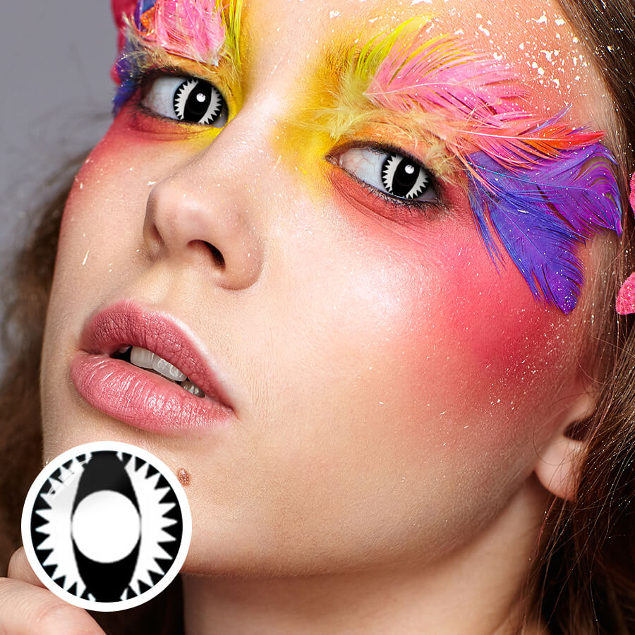 【Halloween&Cosplay】Wild Cat Eye White | 1 Year