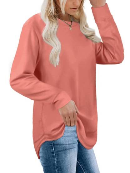 Women's Crewneck Long Sleeve Tunic Tops (Buy 2 Free Shipping)