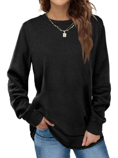Women's Crewneck Long Sleeve Tunic Tops (Buy 2 Free Shipping)