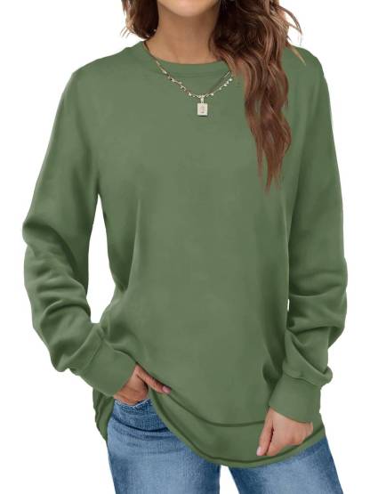 Women's Crewneck Long Sleeve Tunic Tops (Buy 2 Free Shipping)