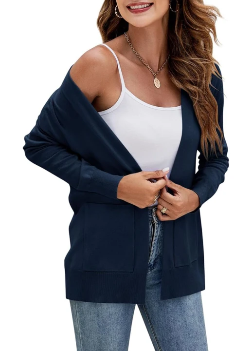 Women's Long Sleeve Open Front Knit Cardigan Sweater (Buy 2 Free Shipping)