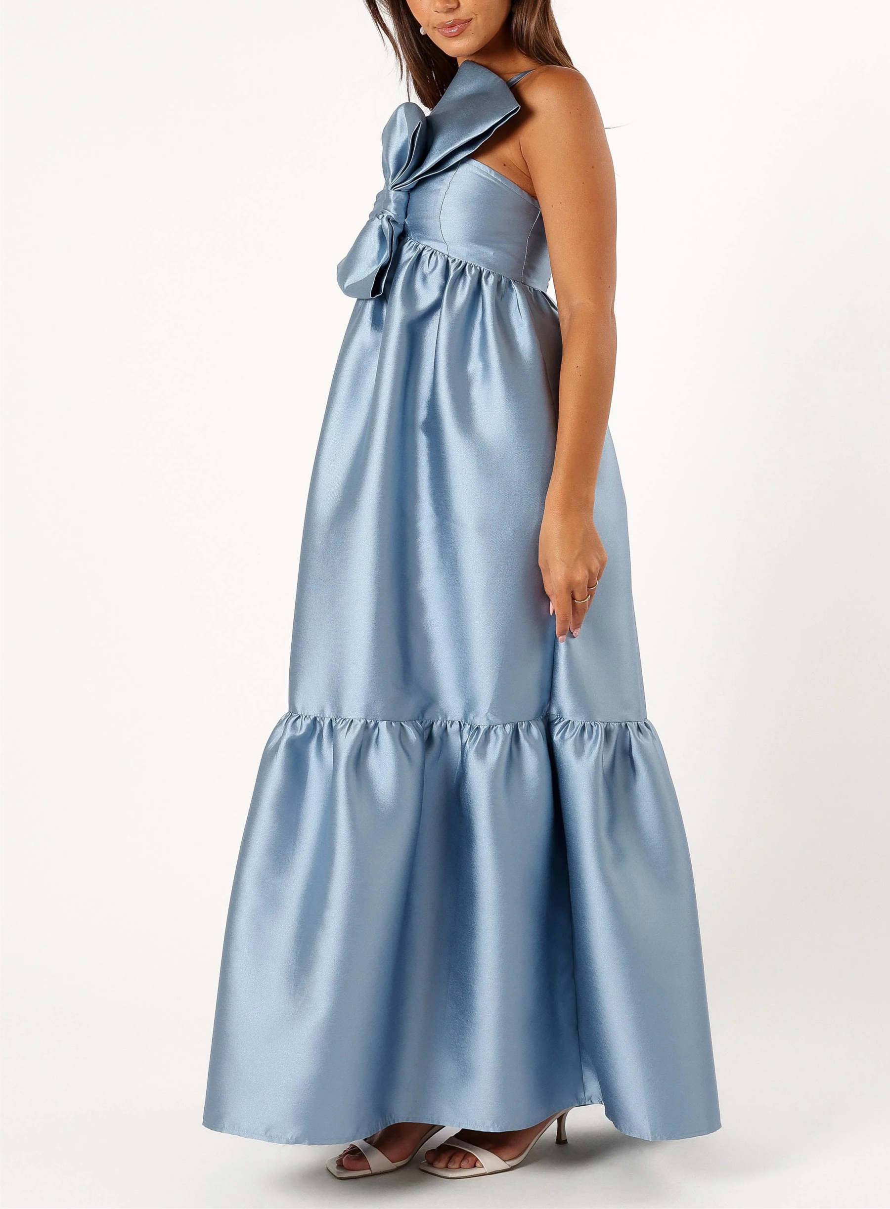 Women's One-Shoulder Bow Front Maxi Dress（Buy 2 Free Shipping)