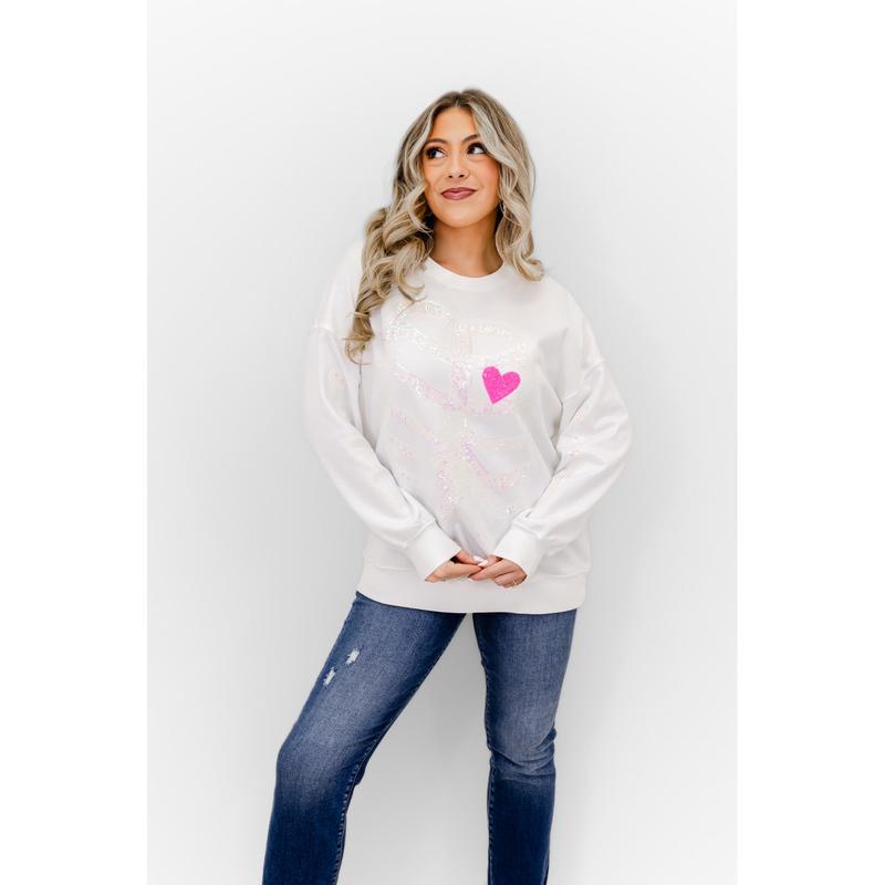 Skeleton Sequin Embellished Sweatshirt