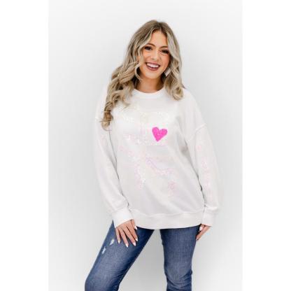 Skeleton Sequin Embellished Sweatshirt