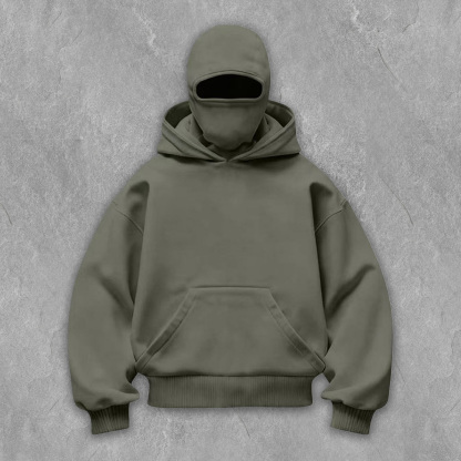 Monochrome Dual Hood Street Zip-Up Hoodie – Kids