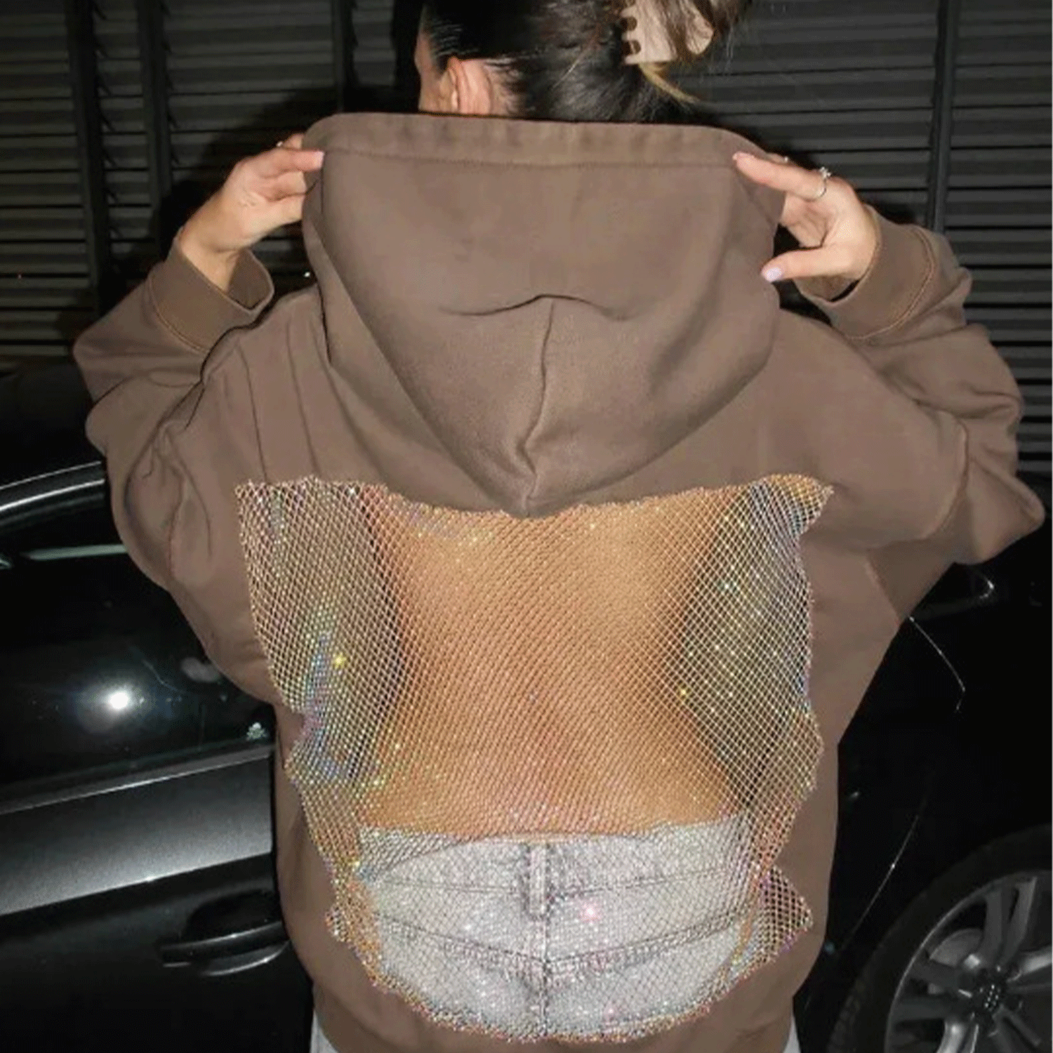 Third Sense Mesh Vision Backless Hoodie