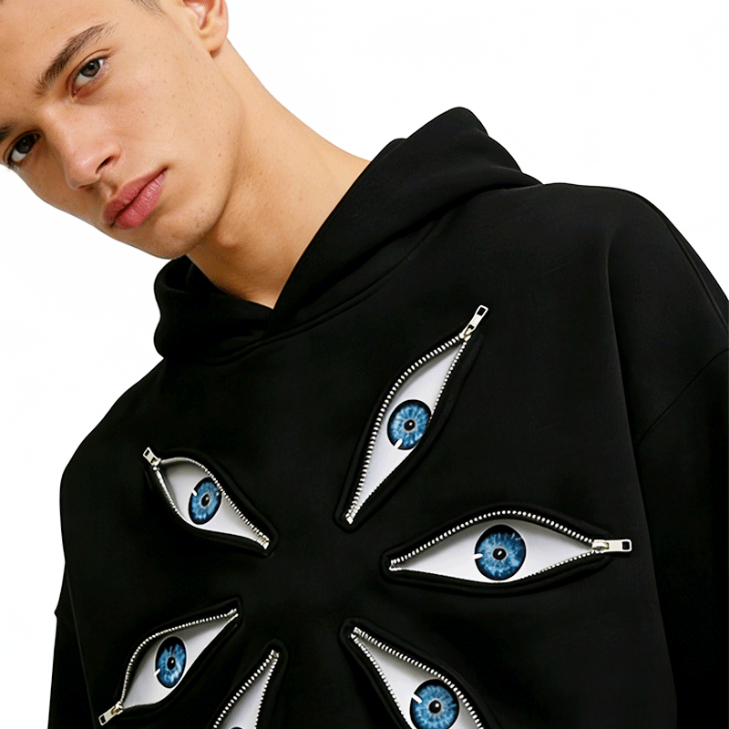 All Eyes Vintage  Street Hoodie