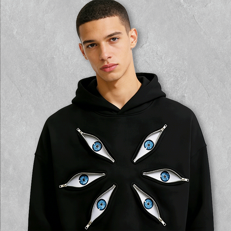 All Eyes Vintage  Street Hoodie