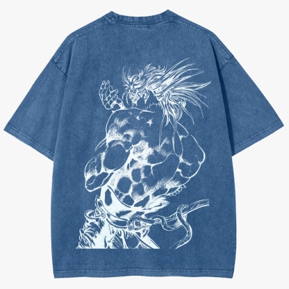 DS-Jojo Bizzare Adventure Unisex Fit Washed T-Shirt