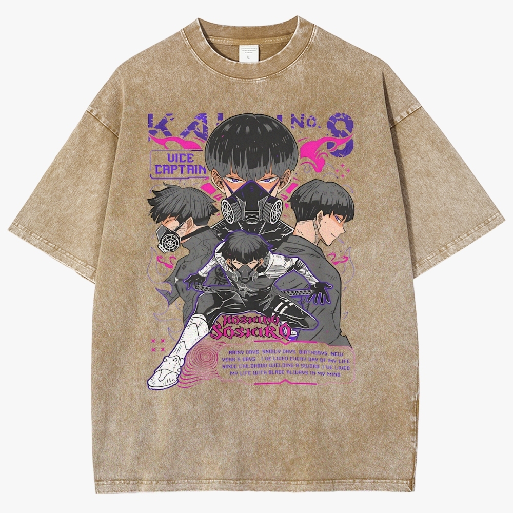 Kaiju No. 8 Anime Unisex Fit Washed T-Shirt