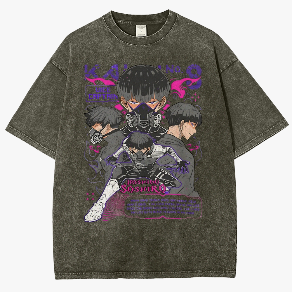 Kaiju No. 8 Anime Unisex Fit Washed T-Shirt