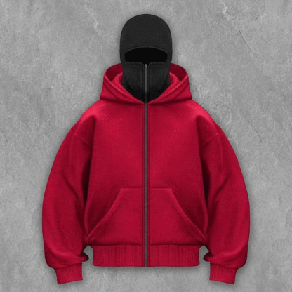 Dual Hood Street  Zip-Up Hoodie