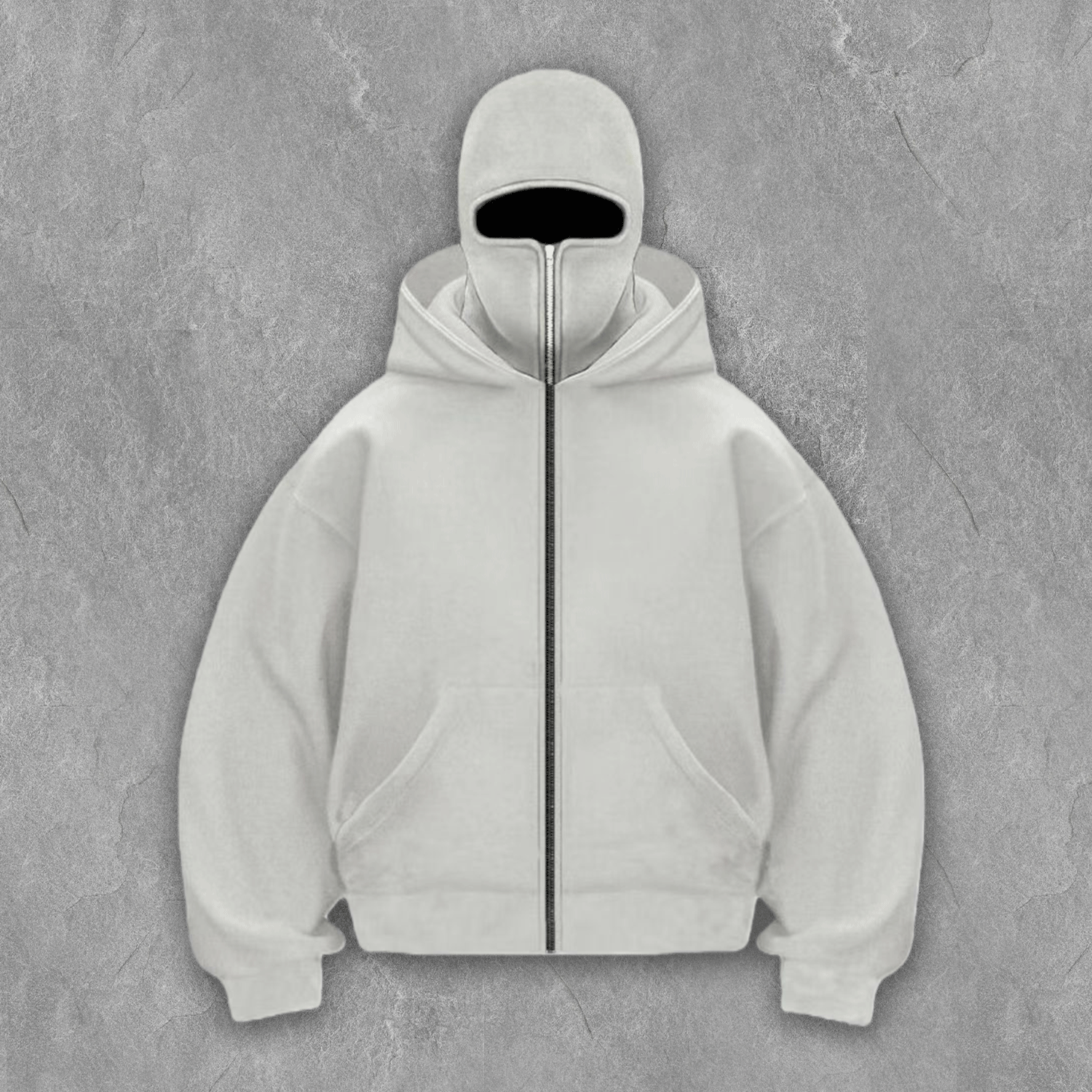 Monochrome Dual Hood Street  Zip-Up Hoodie