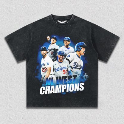 2025 NL WEST CHAMPIONS & DODGERS V2 TEE 