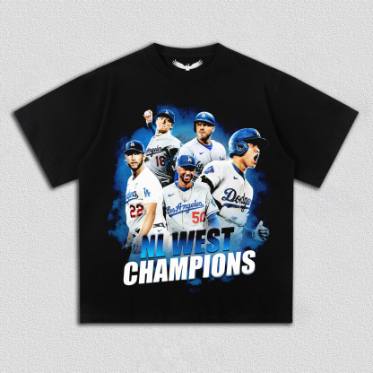 2025 NL WEST CHAMPIONS & DODGERS V2 TEE 